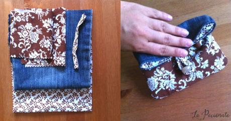 Fai-da-te: Mini pochette da jeans riciclati. Un tutorial di Le Pecionate per www.cucicucicoo.com