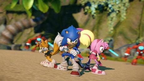 Sonic sfreccia su Nintendo 3DS in Sonic Boom: Fire & Ice Sonic Boom Fire & Ice