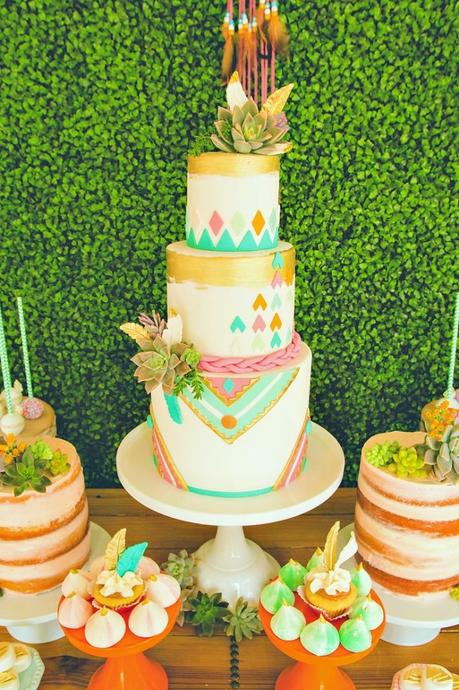 Boho Chic Wedding Cake