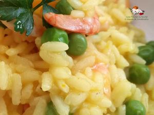 Risotto allo zafferano con piselli e gamberi: solo per loro! 20150528_194304
