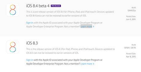 Apple rilascia iOS 8.4 beta 4 per gli sviluppatori