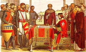 La firma della Magna Carta da parte del re Giovanni Senzaterra (iljournal.today)