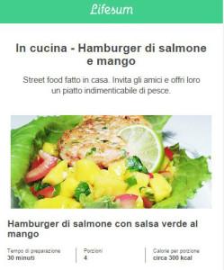 Lifesum, ricetta tramite e-mail