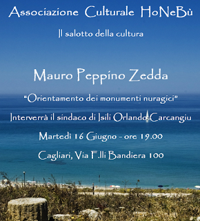 Archeoastronomia: oggi Cagliari, Honebu, Mauro Peppino Zedda presenta tema: 
