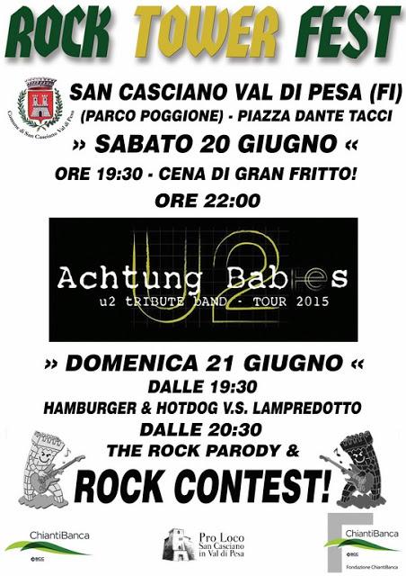20 e 21 giugno a San Casciano Val di Pesa la quarta edizione del ROCK TOWER FEST di Patrizia Piazzini