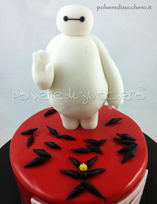 polvere di zucchero cake design torte decorate pasta di zucchero big hero 6 Baymax disney cartoni 