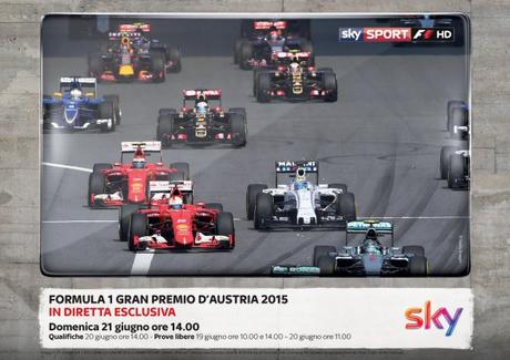 Sky Sport F1 HD, Gp Austria Palinsesto 18 - 21 Giugno 2015 #SkyMotori