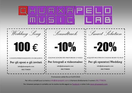 Wedding Coupon dedicato alla colonna sonora del vostro matrimonio firmata Qhuaxapelo Music Lab