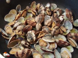 Spaghetti di farro integrali con Scampi e Vongole 20150615_170846