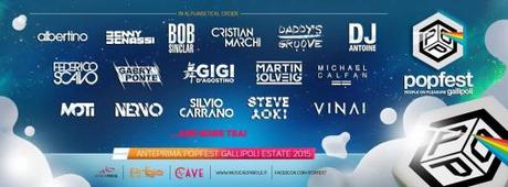 Pop Fest Gallipoli (LE) con Albertino, Benny Benassi, Bob Sinclar, Cristian Marchi, Daddy`s Groove