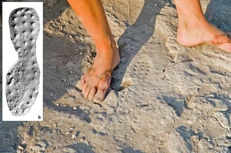 Impronte di calzature romane in Israele