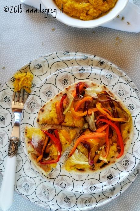 piadine con hummus di carote