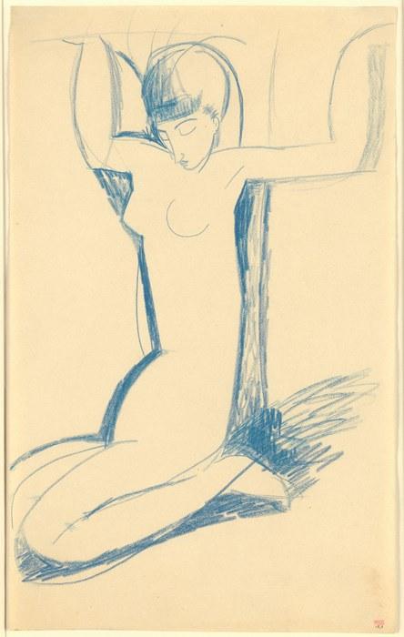  Modigliani, Kneeling Blue Caryatid, c.1911Courtesy of Richard Nathanson, London	