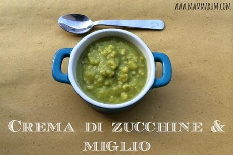 Crema di zucchine e miglio Crema di zucchine e miglio