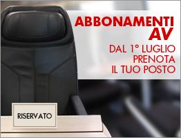 Abbonamenti AV: dal 1 luglio prenotazione obbligatoria