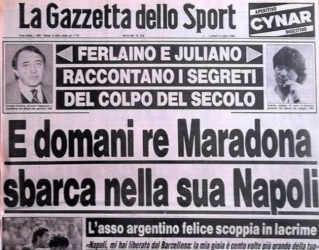Maradona firma col Napoli