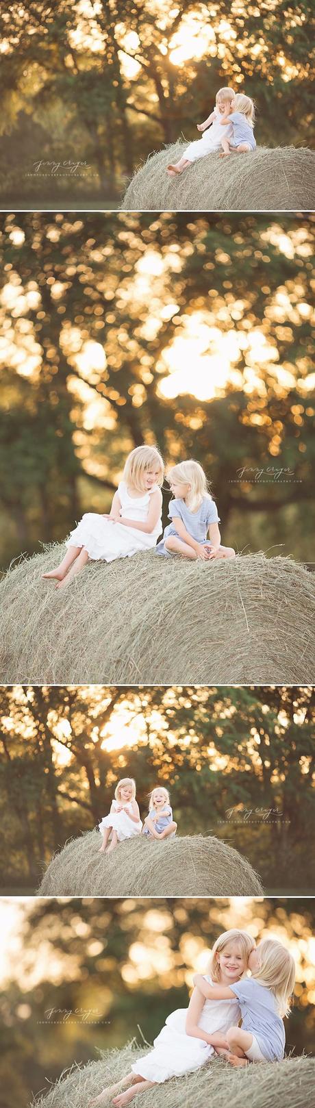Fotografare i bambini sui campi di grano