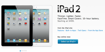 Da oggi e possibile in USA acquistare il nuovo iPad 2 dagli Apple Store Online