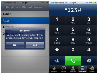 Schermata 2010 11 20 a 17.53.33 Cambiare font e caratteri su iPhone [GUIDA]