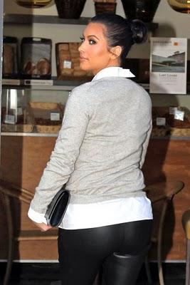 Kim Kardashian thought Leather Pants were a Good Idea......