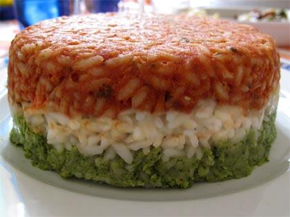 tortino di riso alla Garibaldi tortino di riso patriottico