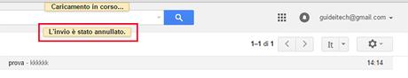 Come annullare una email inviata con GMail