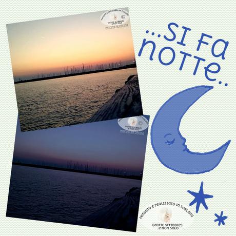 ...Si fa notte...tramonto da Marina di Cecina