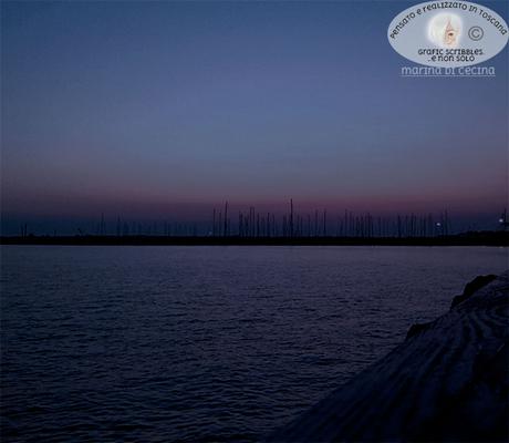 ...Si fa notte...tramonto da Marina di Cecina