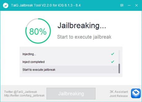 Guida Jailbreak iOS 8.1.3 8.2 8.3 8.4 avanzamento taig