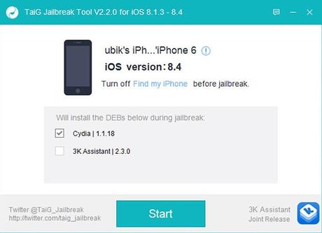 Guida Jailbreak iOS 8.1.3 8.2 8.3 8.4 iphone 6