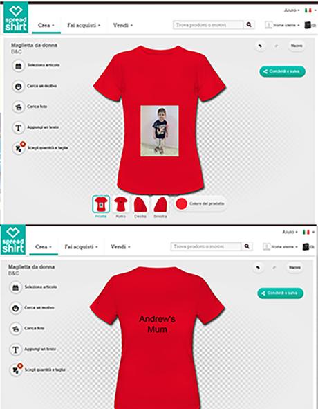 Magliette personalizzate: creo le mie su Spreadshirt andrew's mum