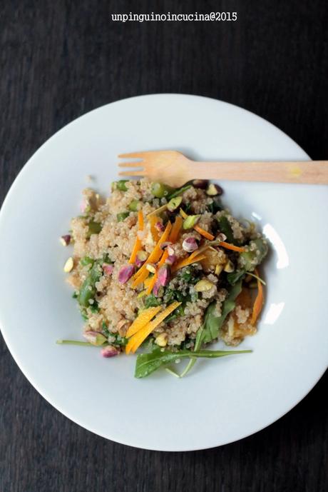 Quinoa con asparagi, rucola e arancia quinoa-con-asparagi-arancia-e-rucola