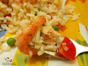Riso freddo con Gamberi e Salmone affumicato: ma che caldo fa! 20150612_121944