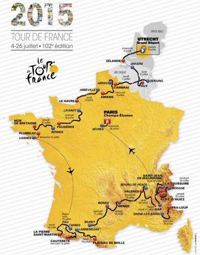 Il percorso del Tour de France 2015