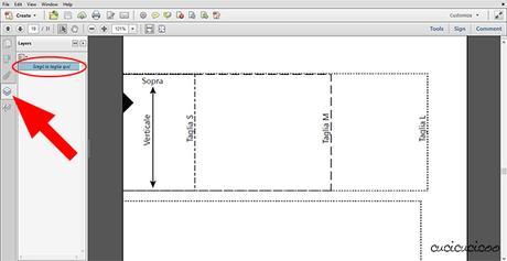 Come nascondere le taglie che non servono in cartamodelli PDF: niente più confusione con linee superflue! www.cucicucicoo.com