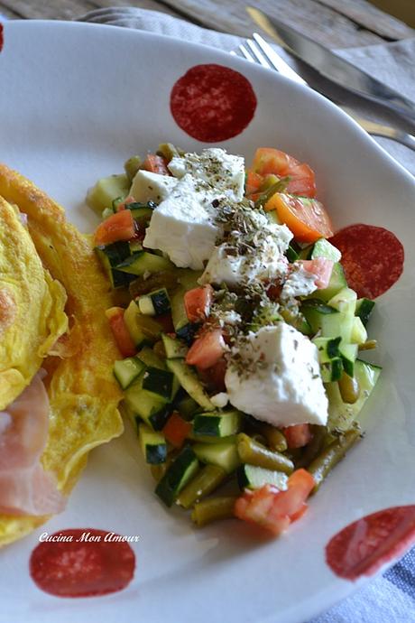 Omelette con Ripieno di Stracchino e Prosciutto Cotto Omelette con Ripieno di Stracchino e Prosciutto Cotto