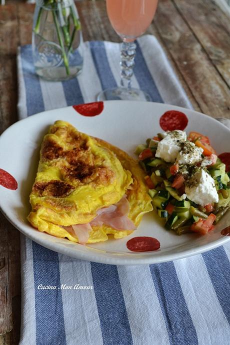 Omelette con Ripieno di Stracchino e Prosciutto Cotto Omelette con Ripieno di Stracchino e Prosciutto Cotto