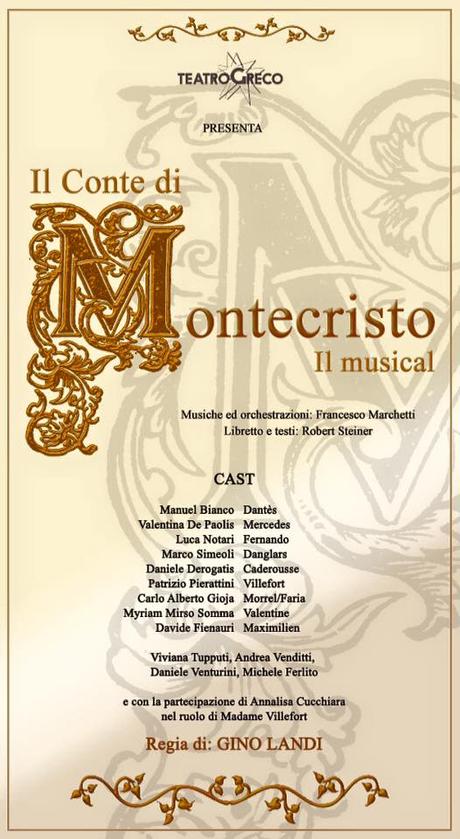 Il Conte di Montecristo Musical con la regia di Gino Landi a Roma Il Conte di Montecristo Musical con la regia di Gino Landi a Roma