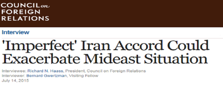 Parla il Presidente del Council on Foreign Relations: “L’accordo nucleare esacerberà le crisi in Medioriente” Untitled