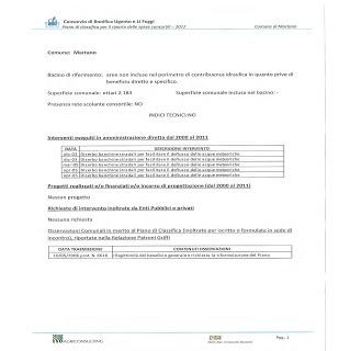 I 2.184 Ettari di superficie territoriale del Comune di Martano non sono inclusi in nessun Bacino idrografico per cui i proprietari degli immobili ricadenti nel territorio del Comune non ricevendo beneficio non devono pagare il tributo 630 al Consorzio...