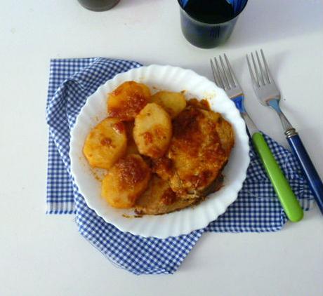rosto di maiale con le patate rosto di maiale