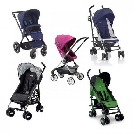 Confronto tra Inglesina Net, Pliko Mini di Peg Perego, Chicco Echo, e Stokke Scoot