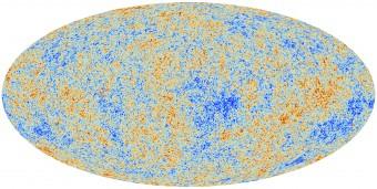 La mappa della anisotropie della radiazione cosmica di fondo ottenuta dai dati di Planck (ESA) 