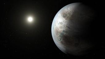 Una visione artistica del pianeta Kepler 452b e della sua stella. Crediti: NASA Ames/JPL-Caltech/T. Pyle