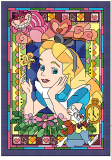 Cross stich - Alice in Wonderland