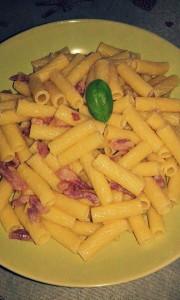 Rigatoni al limone e pancetta senza glutine