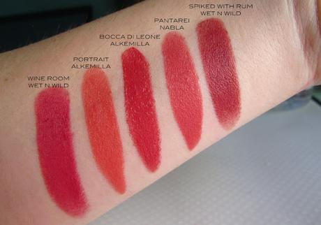 Rossetti Alkemilla Eco Bio Cosmetics - Swatch & Comparison