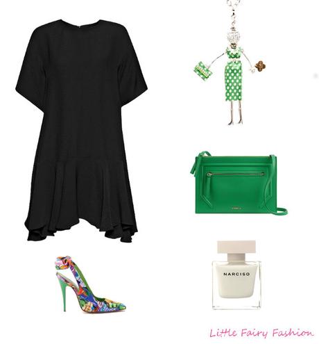 Mini dress nero e accessori colorati mini dress nero e accessori colorati