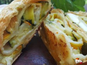 Strudel salato con zucchine, fiori e taleggio (senza glutine) 20150728_191630