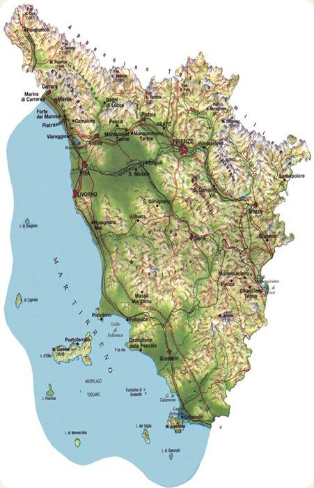 La Toscana è una regione di medie dimensioni, che può essere facilmente attraversata in poche ore. La Toscana è una regione di medie dimensioni, che può essere facilmente attraversata in poche ore.